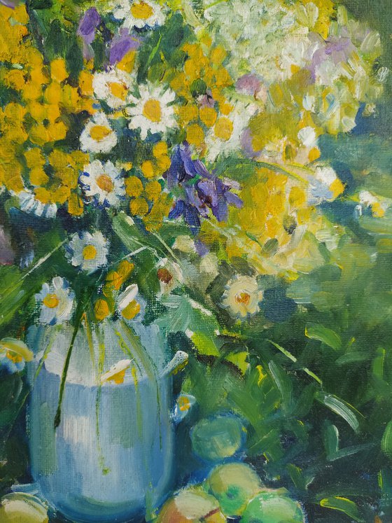 Wildflowers with apples