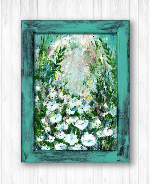 Aerwyna's Garden - Framed Floral Painting by Kathy Morton Stanion by Kathy Morton Stanion