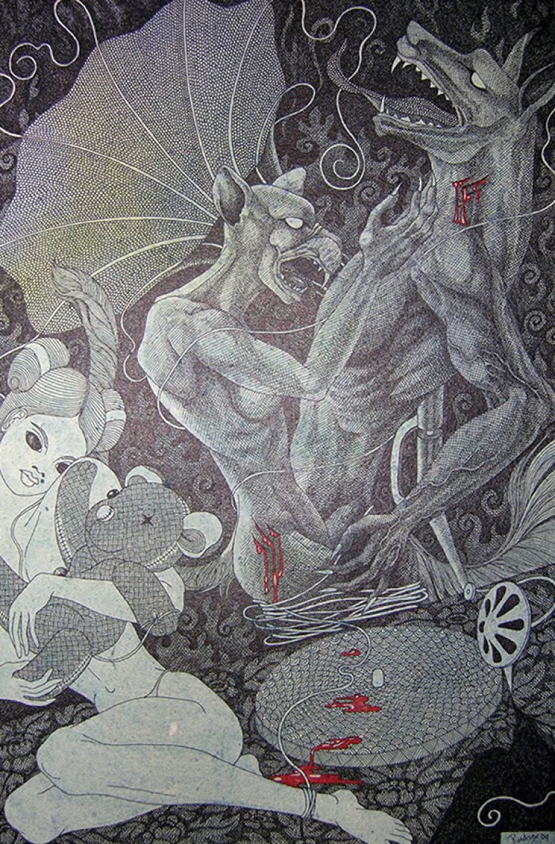 Surrealistic Painting , Unsung Lullaby By Rudra Kishore Mandal, 14 X 21, Artwork For Sale On Artfinder