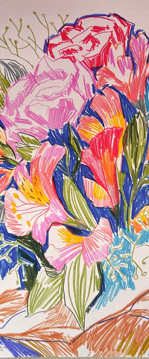 Colourful flowers by Yuliia Pastukhova