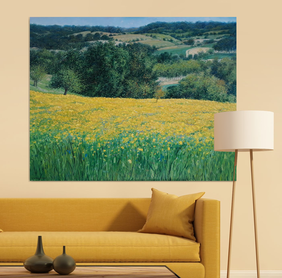 Rapeseed field in Tuscany