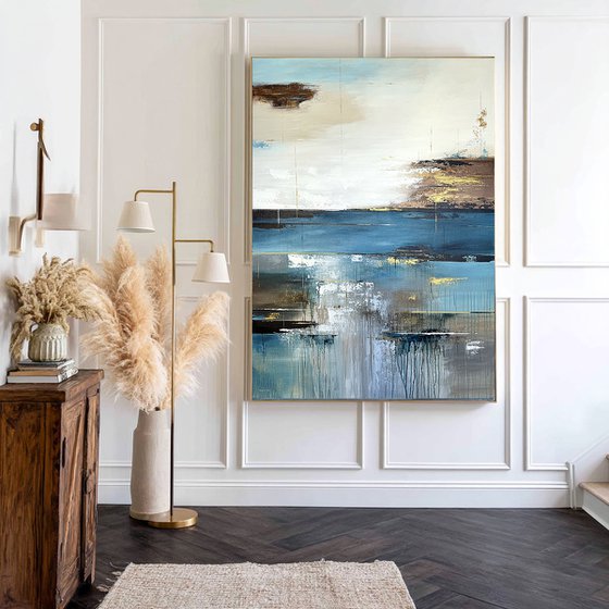 Silent Gold Current. Blue gold accents