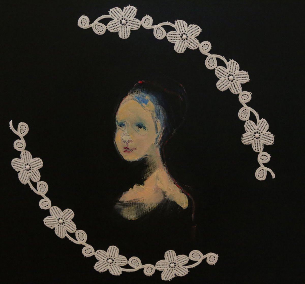 Expressive Portrait Painting By Francesca Candito, 16 X 16, The Joy, Original Artwork