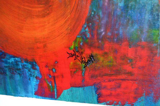 Abstract poppies