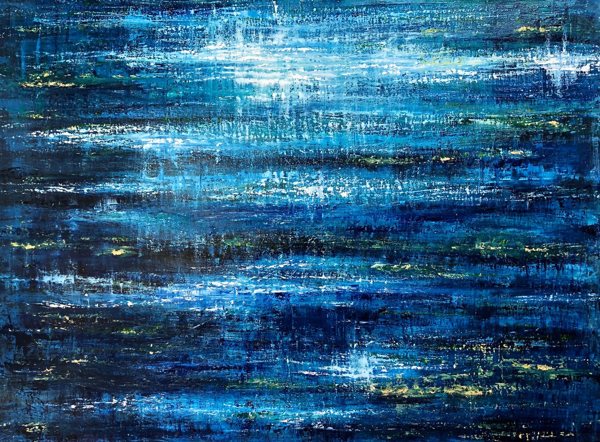 Abstract Blue River by Catherine Kennedy
