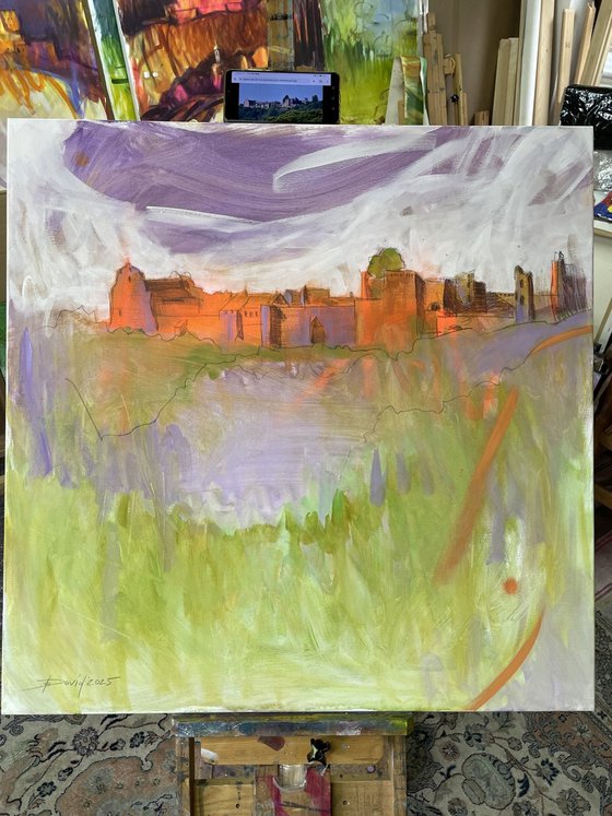 Landschaft mit der Burg Madenburg