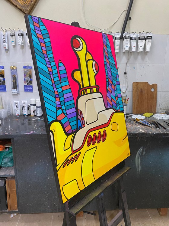 Yellow Submarine on Pink