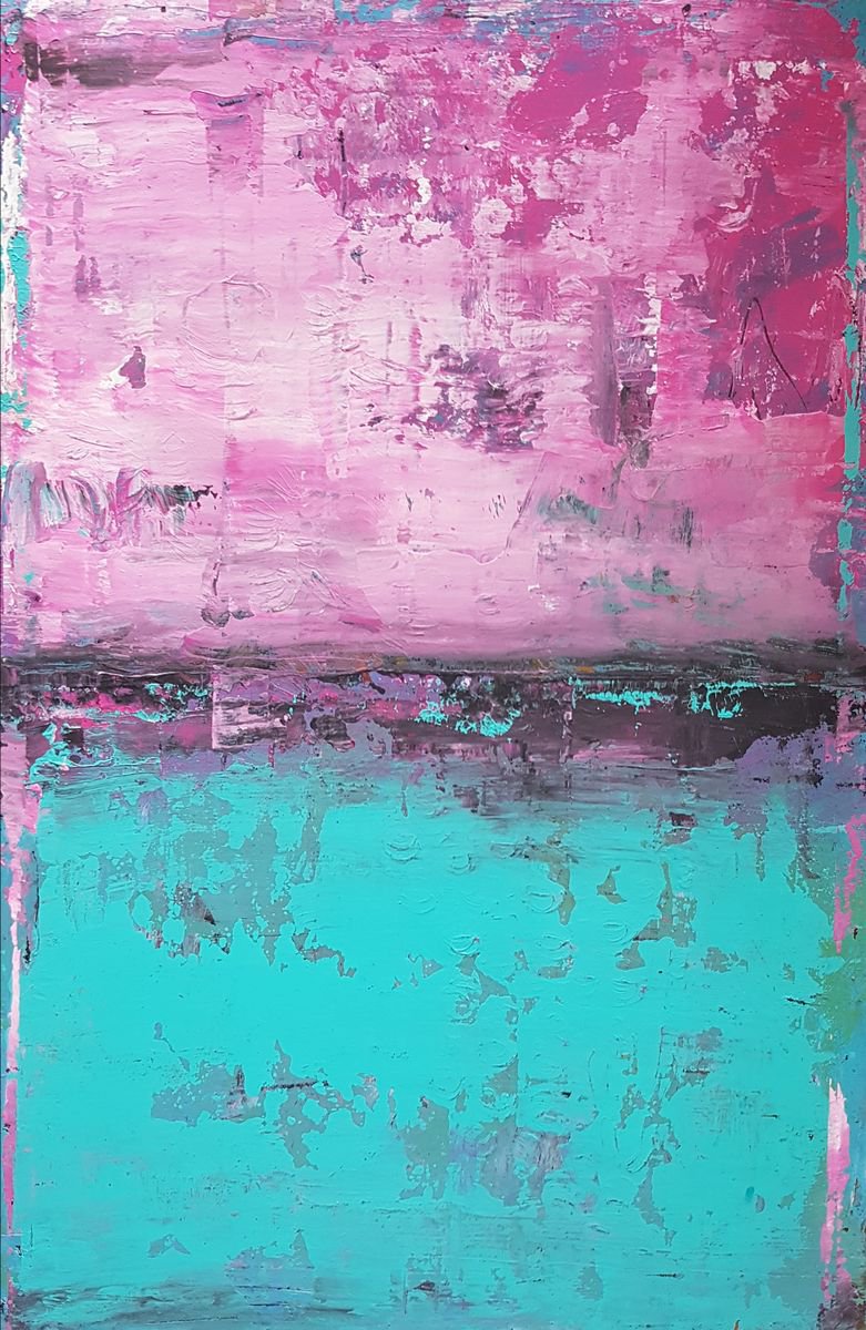 Abstract Acrylic Painting By Els Driesen, 16 X 24, Pleasure, Original Artwork