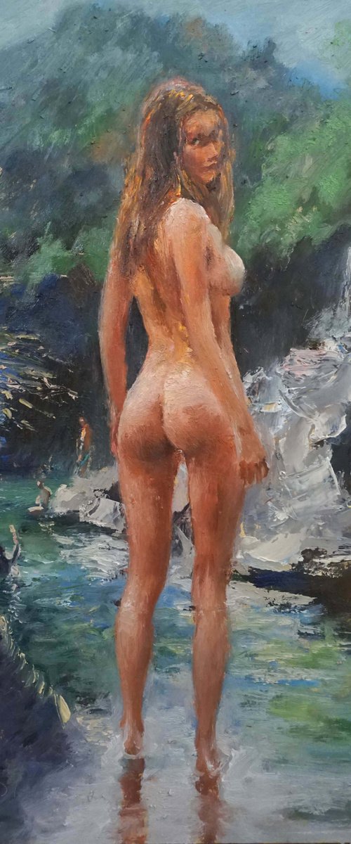 Coralie at river's edge by Manuel Leonardi