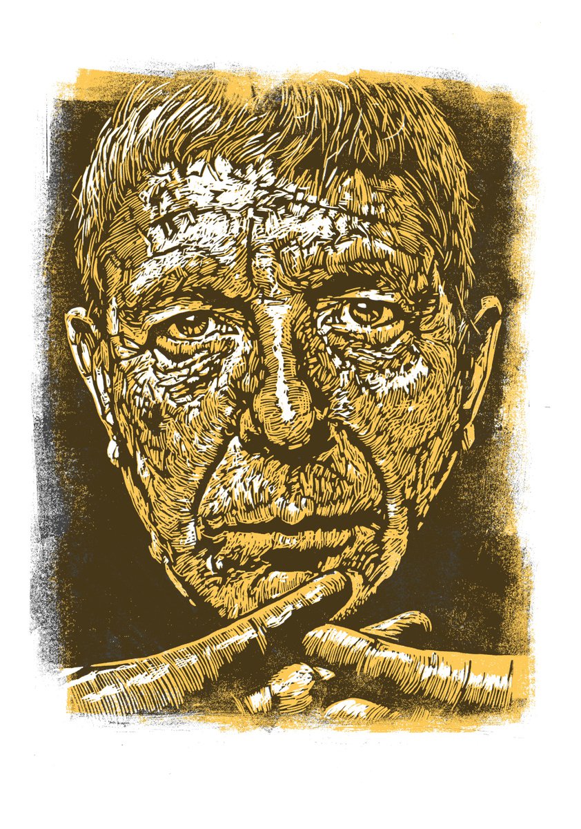 Large Leonard Cohen by Steve Bennett