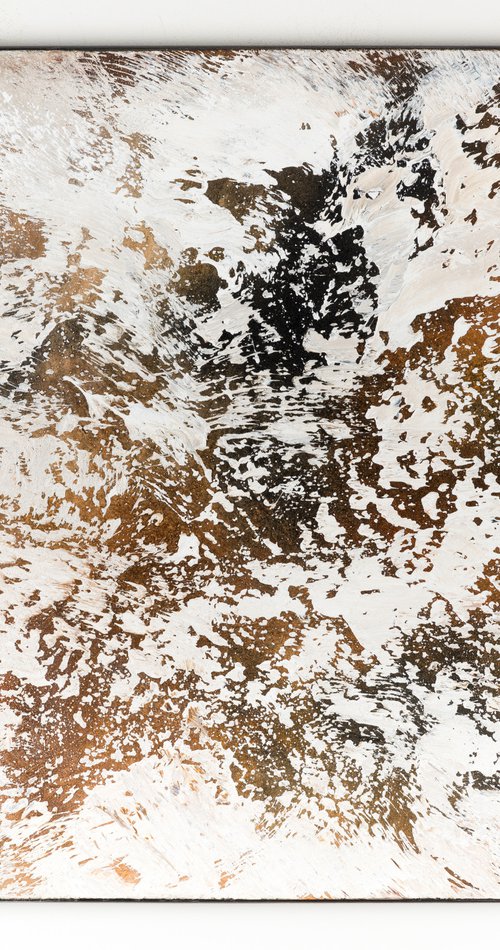 Brown abstract painting DK663 by Radek Smach