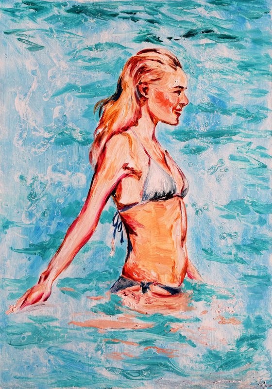 The Swim / Study in oils