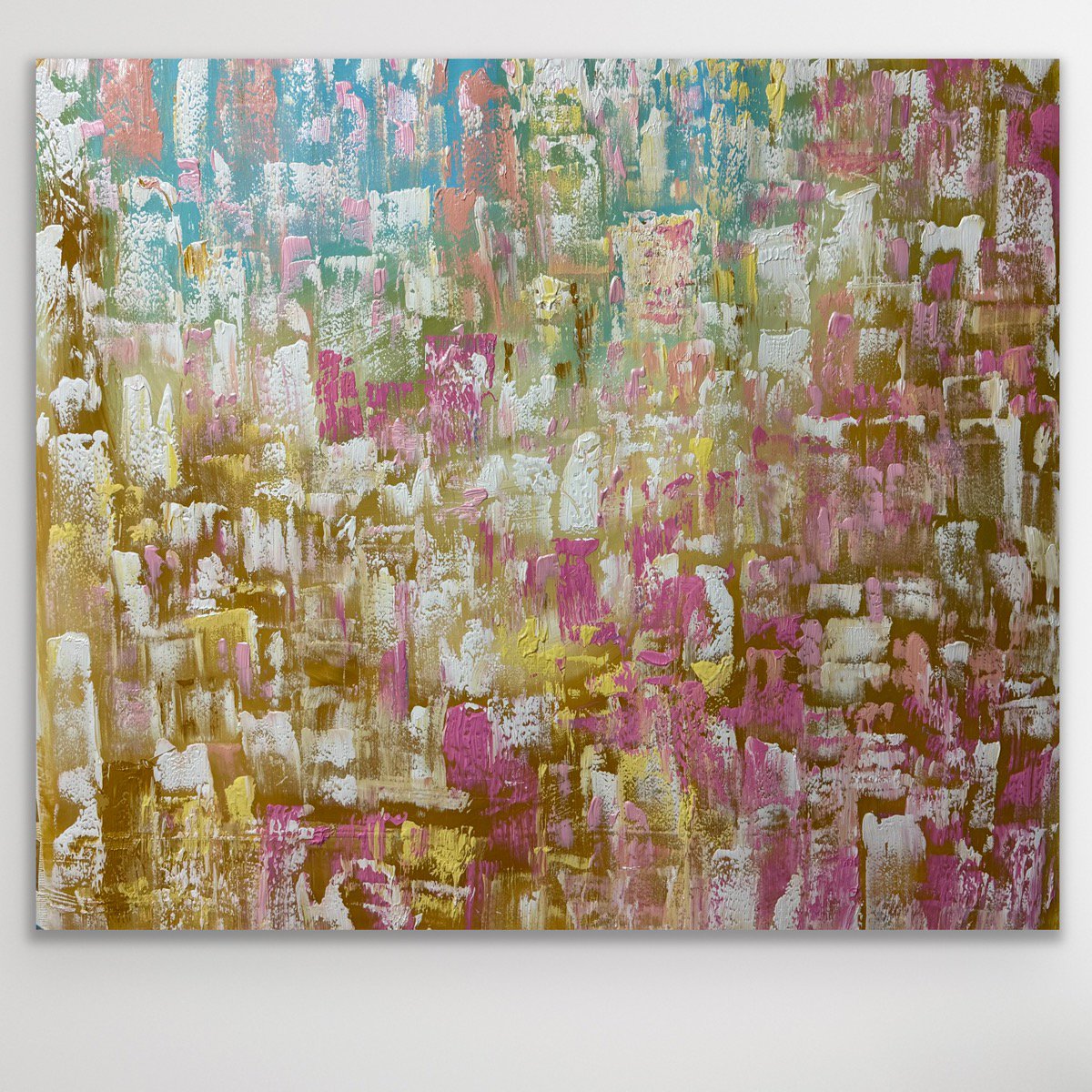 Organic Abstract Acrylic Painting By Alanah Jarvis, 63 X 55, Anchored In Possibility, Original Artwork