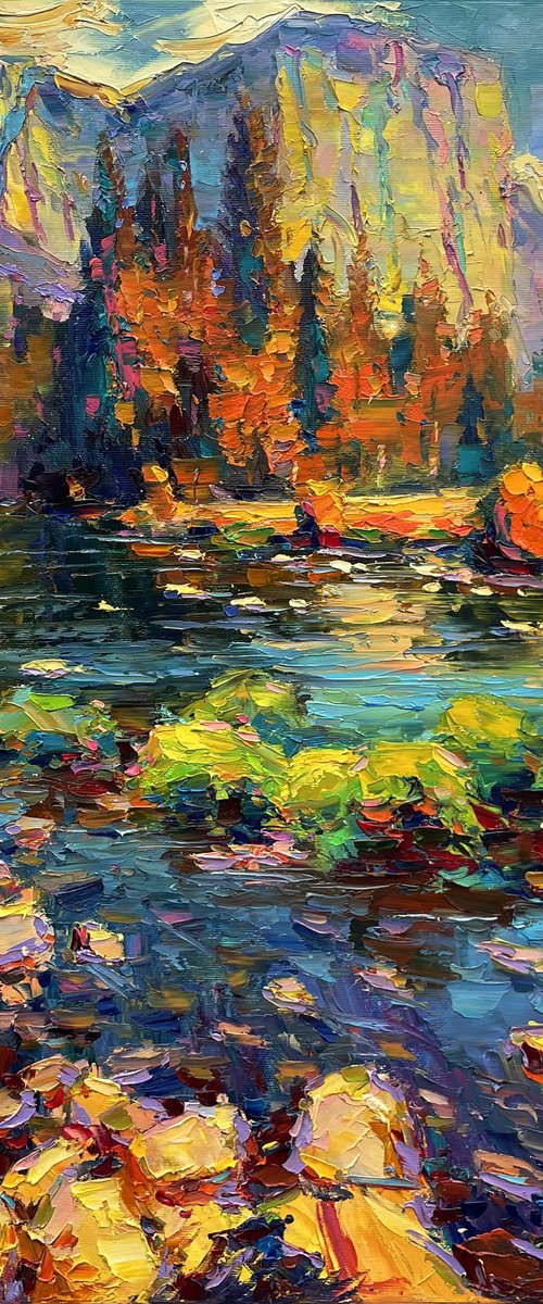 "Mountain river" by Evgeny Chernyakovsky