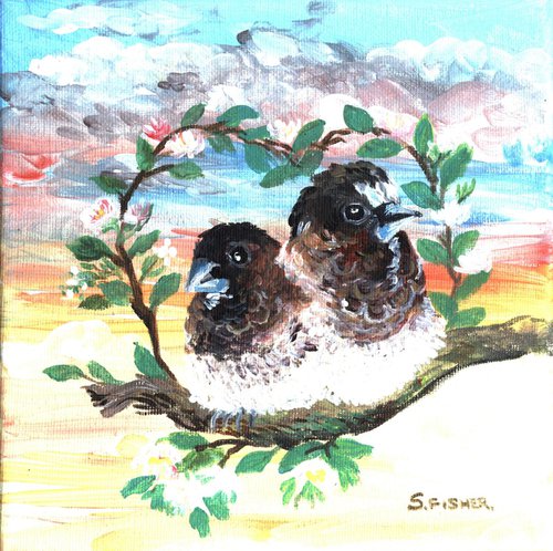the love birds by Sandra Fisher