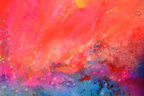 Flow with the Wind - Large Colorful Abstract