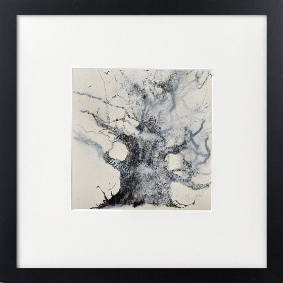 Misty Oak Tree framed