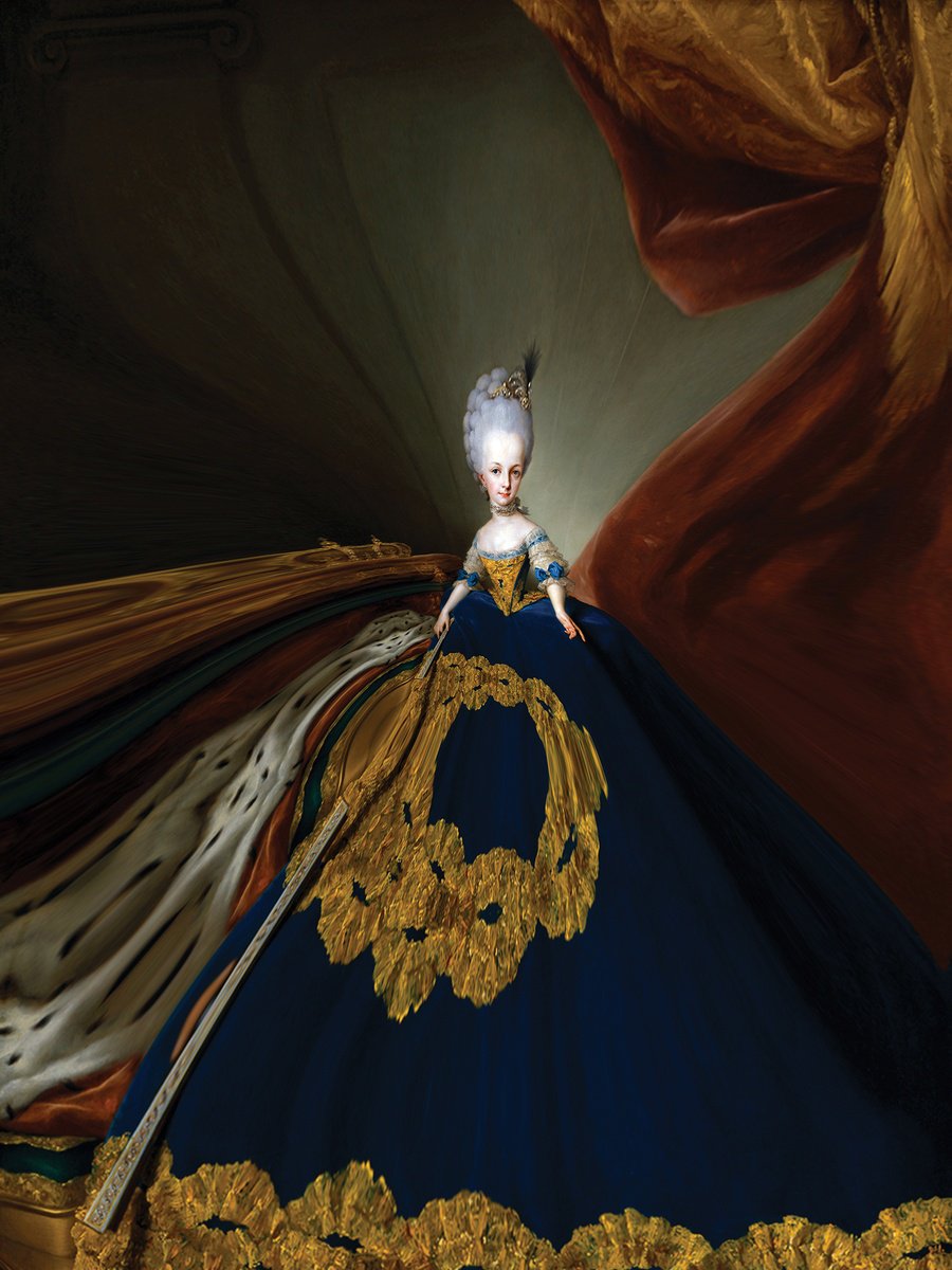 Abstract Portrait Print By Javier Diaz, 60 X 79, Pasarela 7, Original Artwork