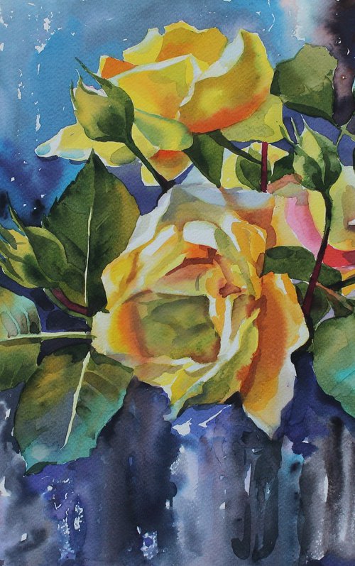 YELLOW ROSES by Yurii Pashkov