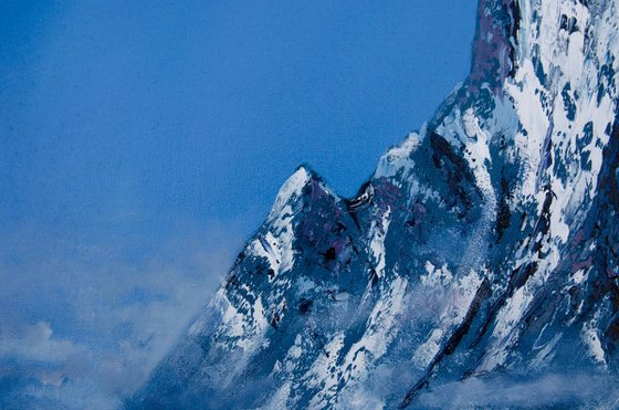 Annapurna Nepal - mountain landscape oil painting