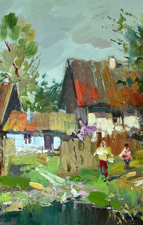 Cloudy Day in the Village by Yuriy Suprunchuk