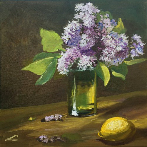 Still life with lilac by Elena Sokolova