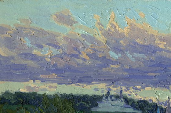Sunset on the Klyazma River