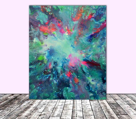 Pure Harmony II - Abstract Painting, Modern Fauve Neogestural - Ready to Hang