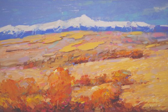 Landscape Oil painting Fall One of a kind Signed Hand Painted