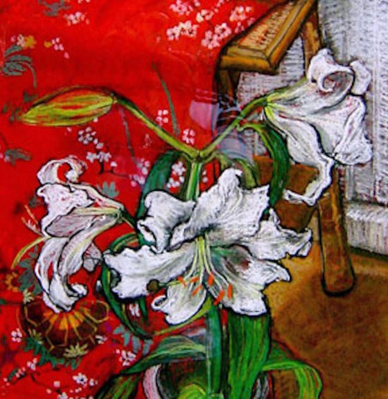 Kimono and Lillies