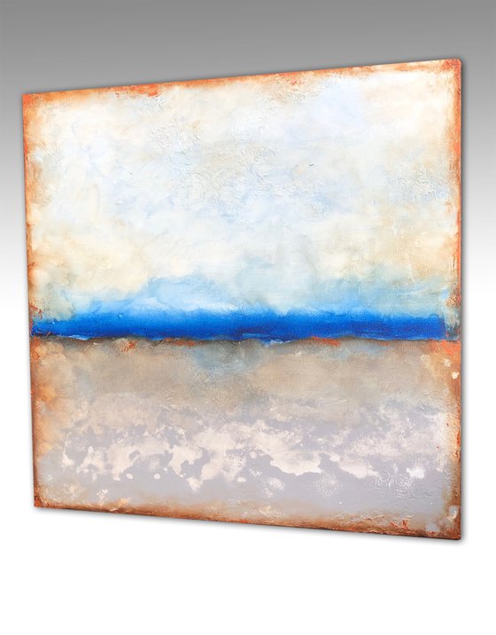 blues border  (90 x 90 cm) Dee Brown Artworks