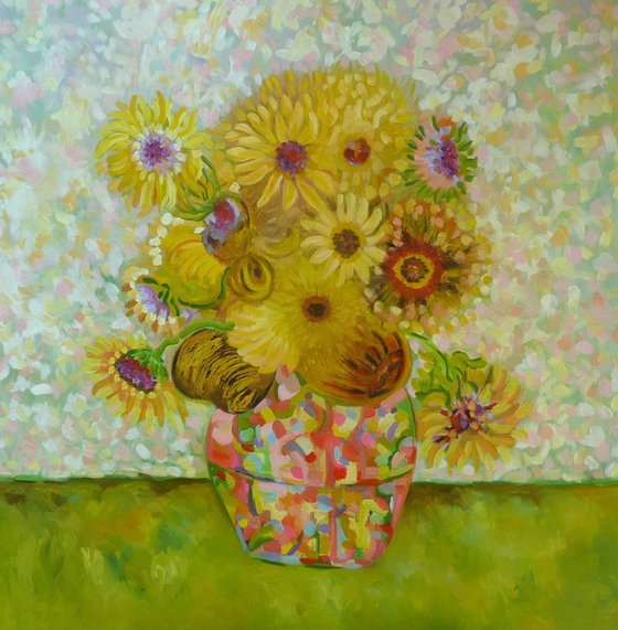 Sunflowers in a vase