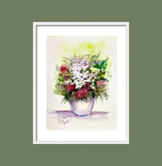 Vase of Wild Summer Flowers