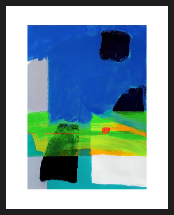 Blue and Green Abstraction 3
