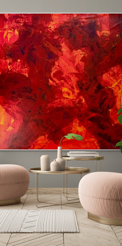 Red abstract 4424 Terra M by Anita Kaufmann