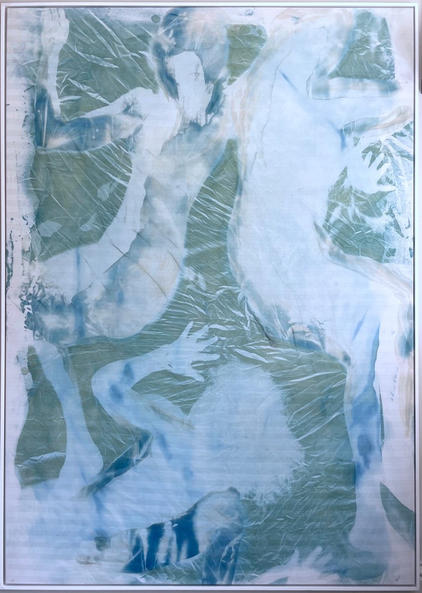 Sri Lankan Sunbathers - Cyanotype on Fabric by Georgia Merton