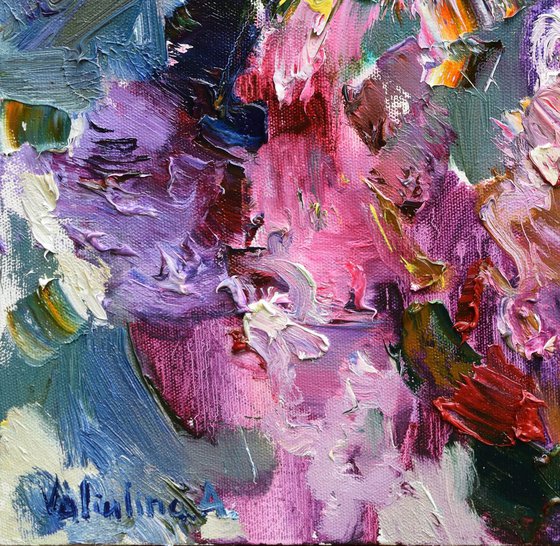 Blooming lilac - Original oil painting