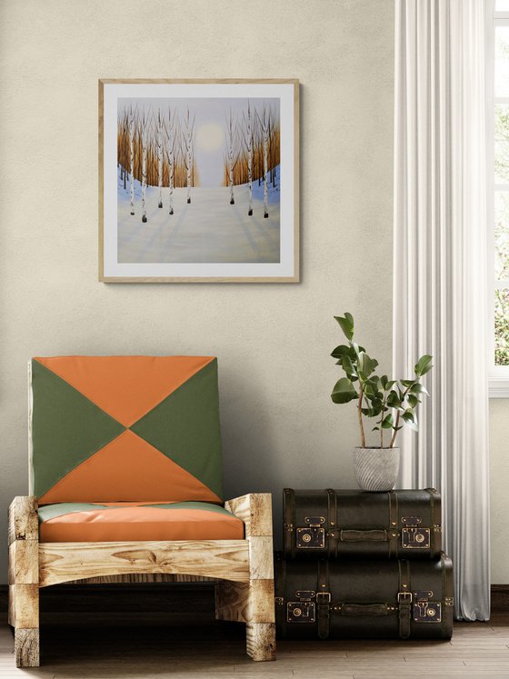 Winter Woodland Birches