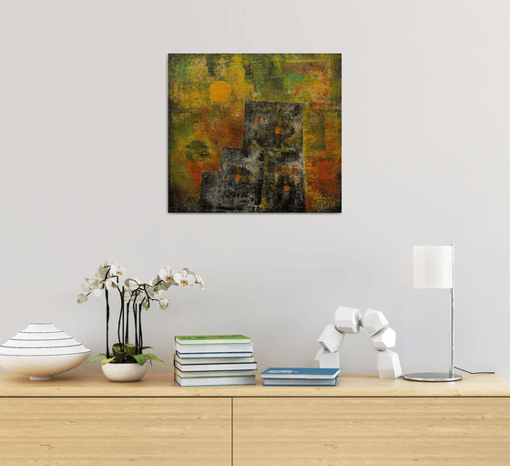 House at the End of the World - Abstract Painting