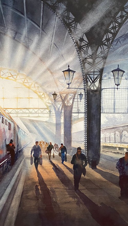 Railway station by Igor Dubovoy