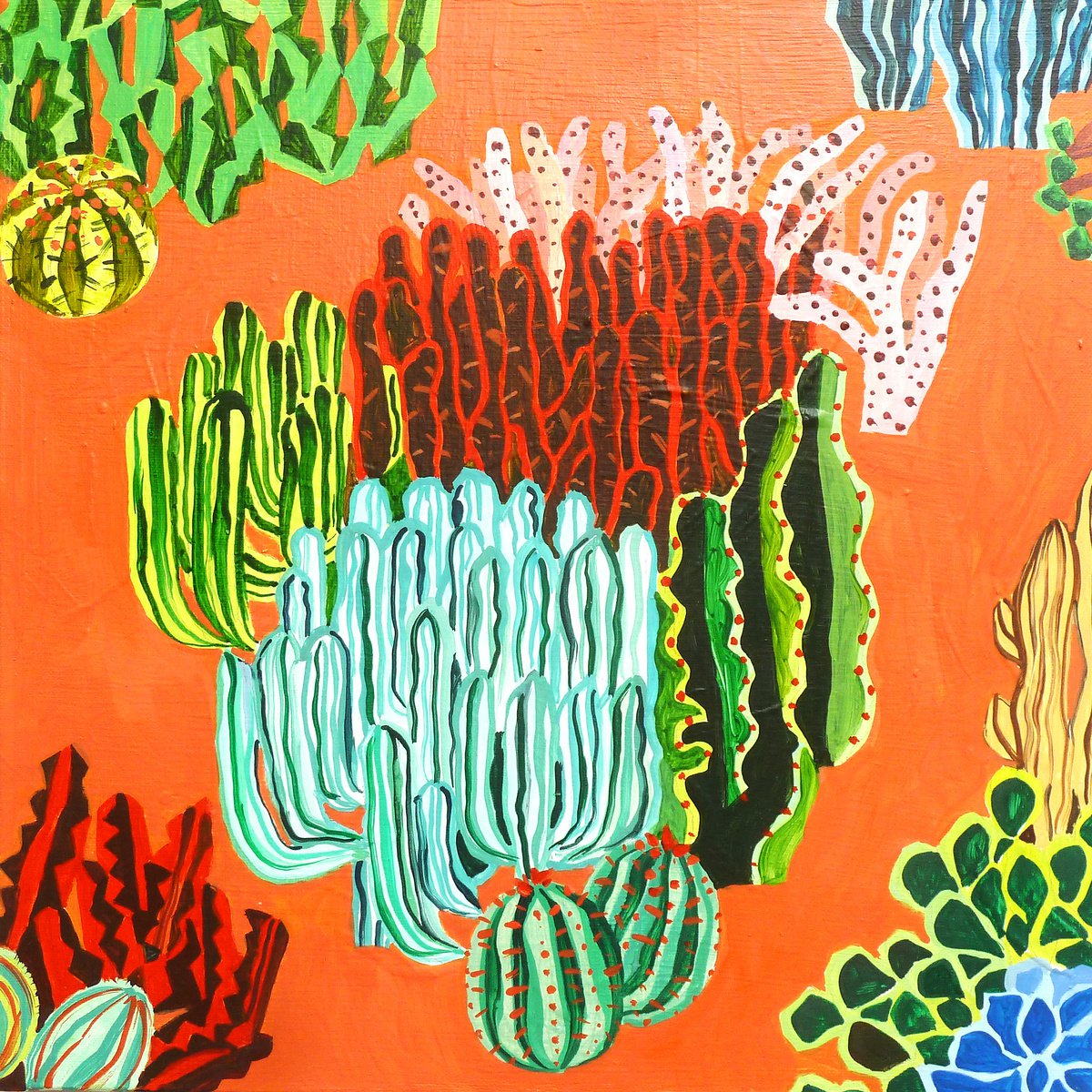 Cactus-Grancanaria-04 By Andre Baldet, 16 X 16, Artwork For Sale On Artfinder