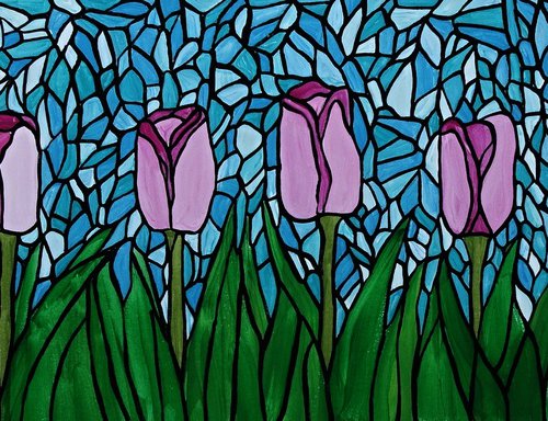 Little pink tulips for you by Rachel Olynuk