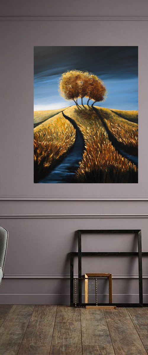 October Sunrise-  Fields and Colors Series by Danijela Dan