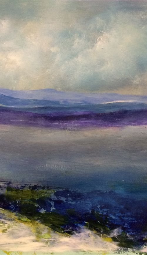 Purple Haze on Moorland by Maxine Anne  Martin