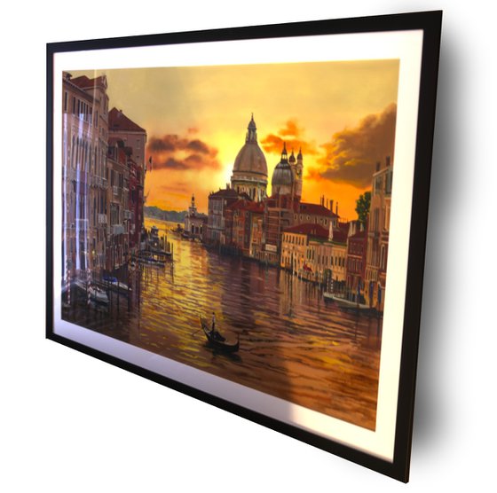 Golden Venice - Very large framed painting