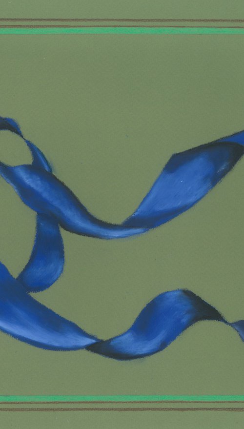 Blue Ribbon One by Kristine Facchetti