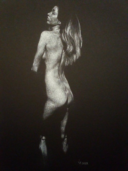 Nude noir #314 (21X29)cm by Vitaliy Koriakin
