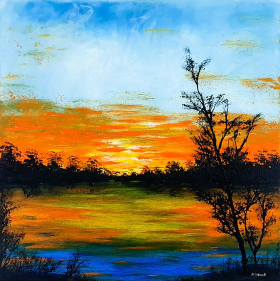 Sunset in the country