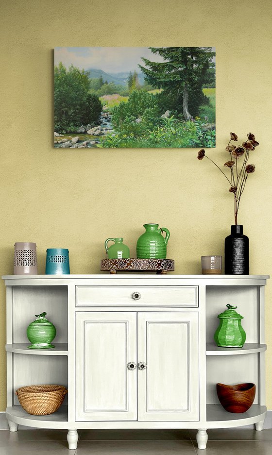 Spring mountain landscape