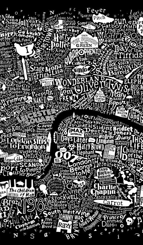 London Film Map (Black Plike) by Dex